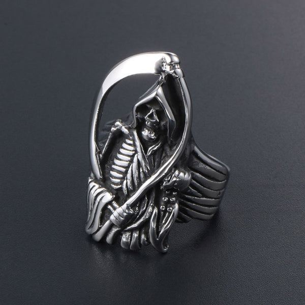 Grim Reaper with Scythe Ring - Sizes 7-12 - R36