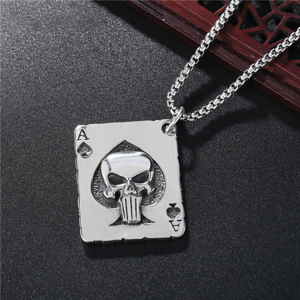 Ace Card Necklace (Titanium Steel)