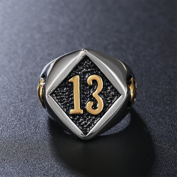 Ring 13 - Black & Gold - Sizes 7-13  - R42
