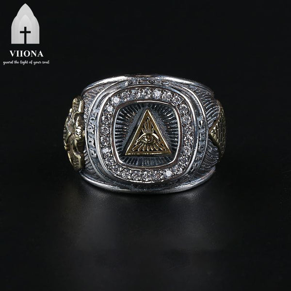 Viiona Eye Of God Silver Plating Ring