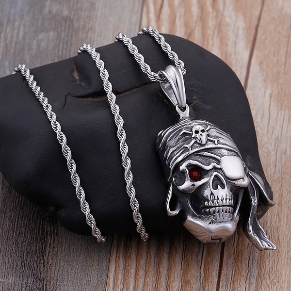 Pirate Skull Necklace (Steel)