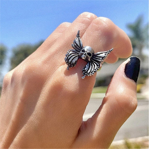 Skull Ring Underworld Butterfly