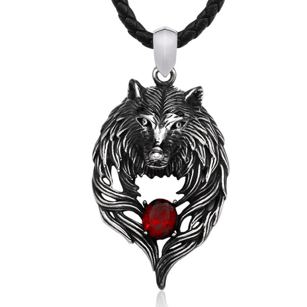 Stainless Steel Wolf Pendant - 0118