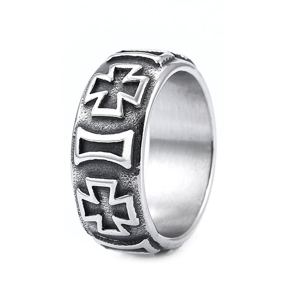 Iron Cross Stainless Steel Ring