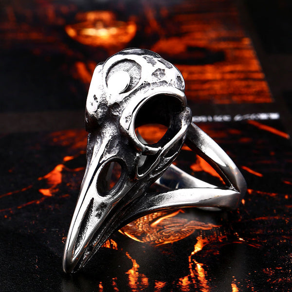 Viking Raven Skull Ring - Sizes 7-13 - R139