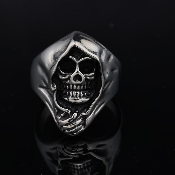 Grim Reaper Skull Ring - Sizes 7-15 - R35