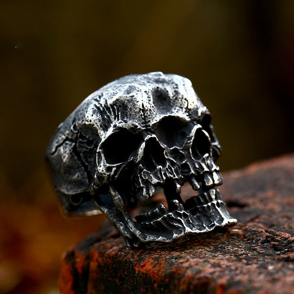 Two Faced Skull Ring - Titanium Steel
