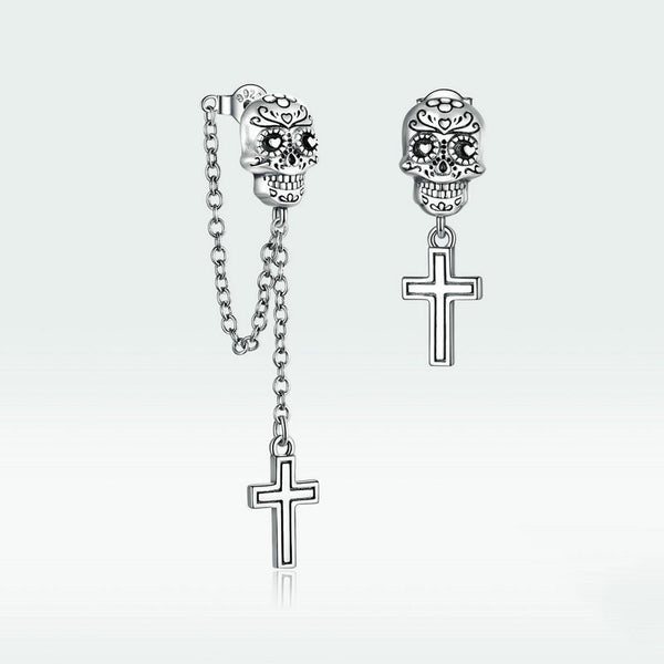 Santa Muerte Earrings (Silver)