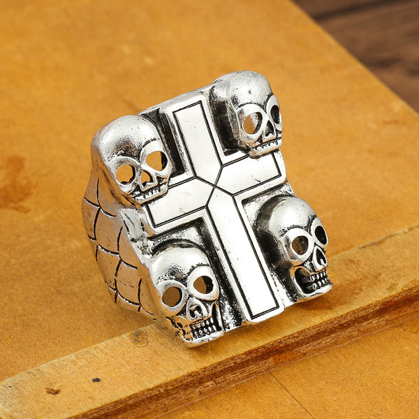 Cross & Skull Ring (Steel)