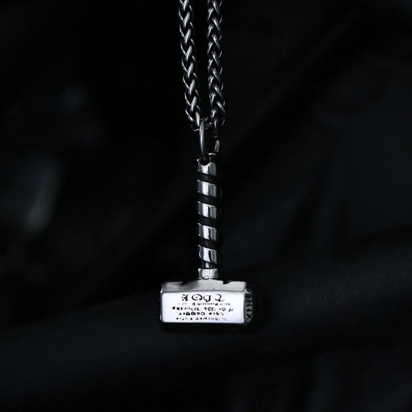 Thor's Hammer Valknut Stainless Steel Viking Necklace