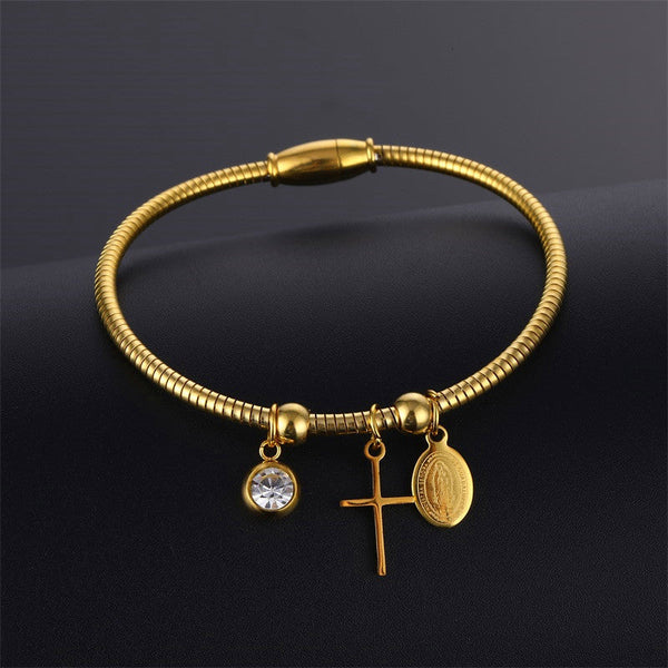 Armband mit Kreuz der Jungfrau Maria