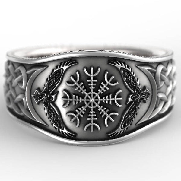 Viking Snowflake Rune Ring