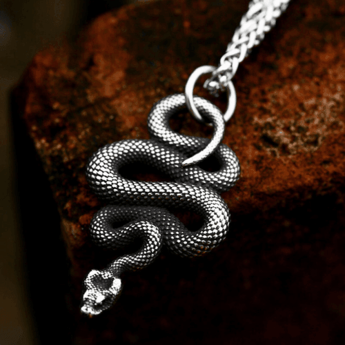 Retro Stainless Steel Gothic Snake Pendant