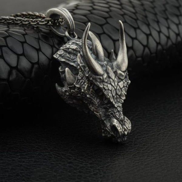 Pure Tin Dragon Pendant