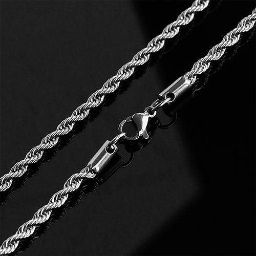 3mm * 60cm Rope Silver Chain