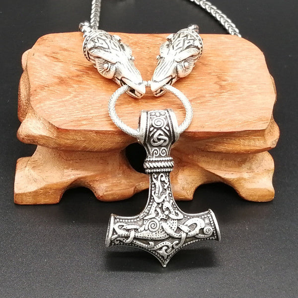Collier pendentif marteau de Viking Thor