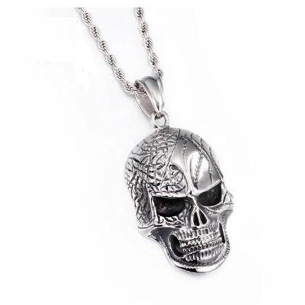 Angry Skull Necklace (Steel)