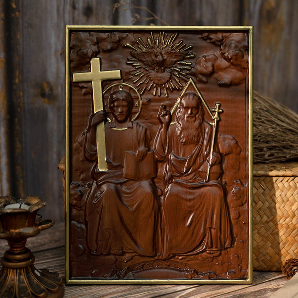 Viiona Wanddekoration aus Holz der Heiligen Dreifaltigkeit