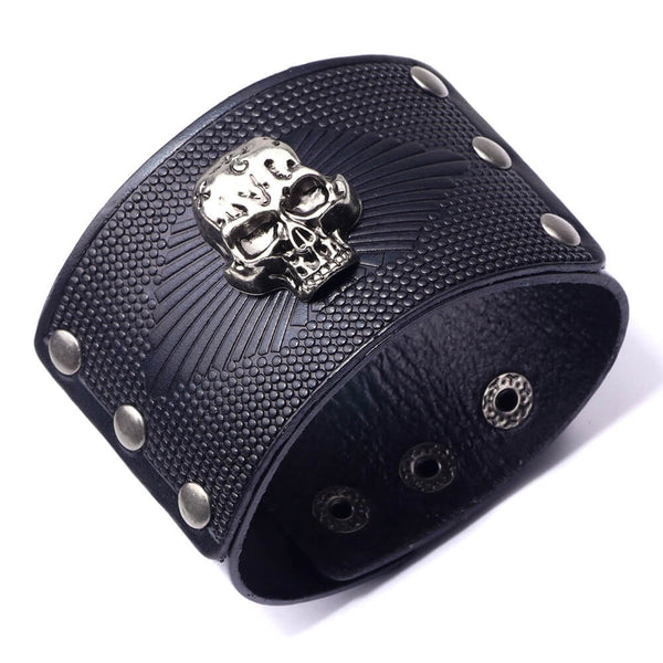 Extra Skull Bracelet (Leather)