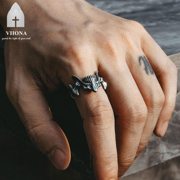 Viiona 925 Silver Skull Ghost Face Ring