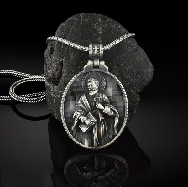 St Peter Necklace/the patron saint of net makers, boat builders ,fishermen, locksmiths, shoemakers and foot patients