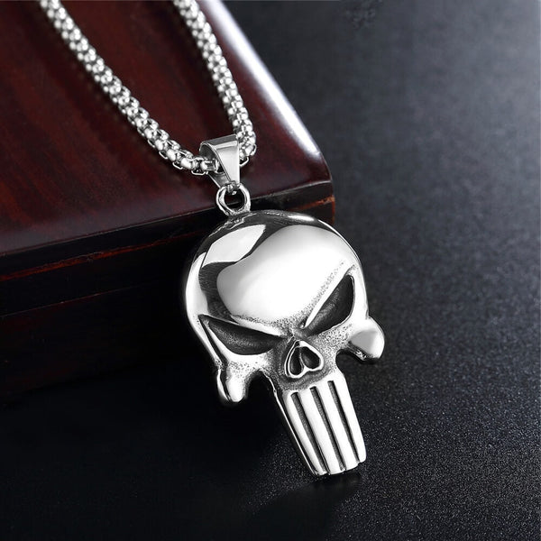 Punisher Skull Necklace (Steel)
