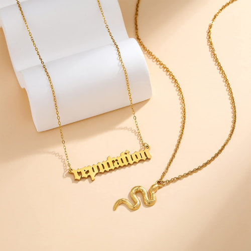 Reputation and Snake Necklace Double Pendant