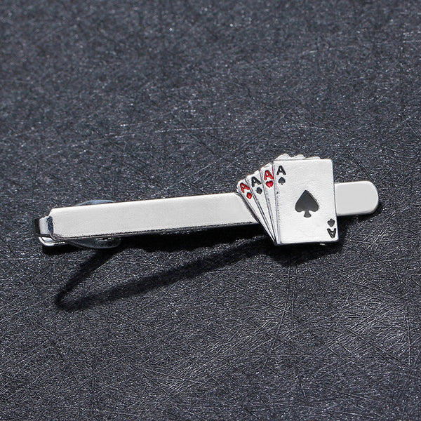 Pince à cravate en alliage Ace Poker Card