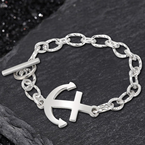 Bracelet marin en acier inoxydable avec chaîne de câble d'ancre