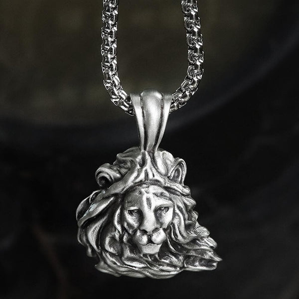 Domineering Lion Pure Tin Necklace