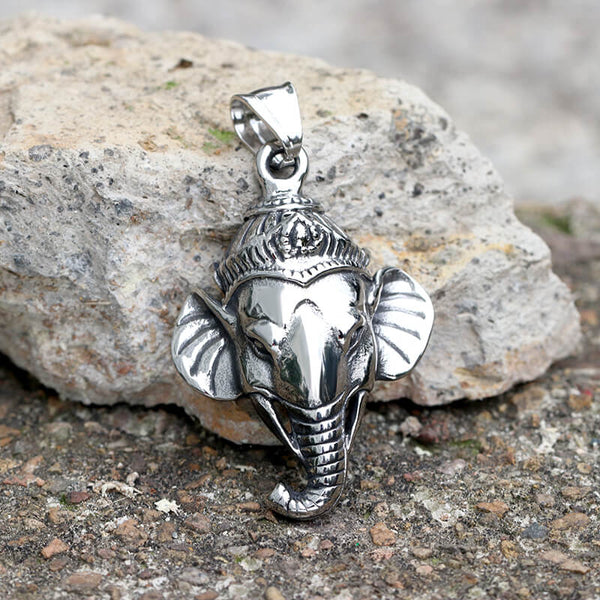 Elephant Head Stainless Steel Animal Pendant