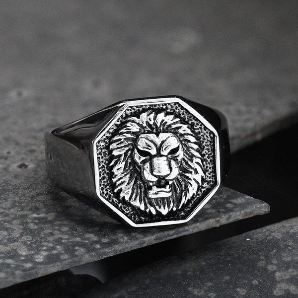 Fierce Lion Stainless Steel Ring