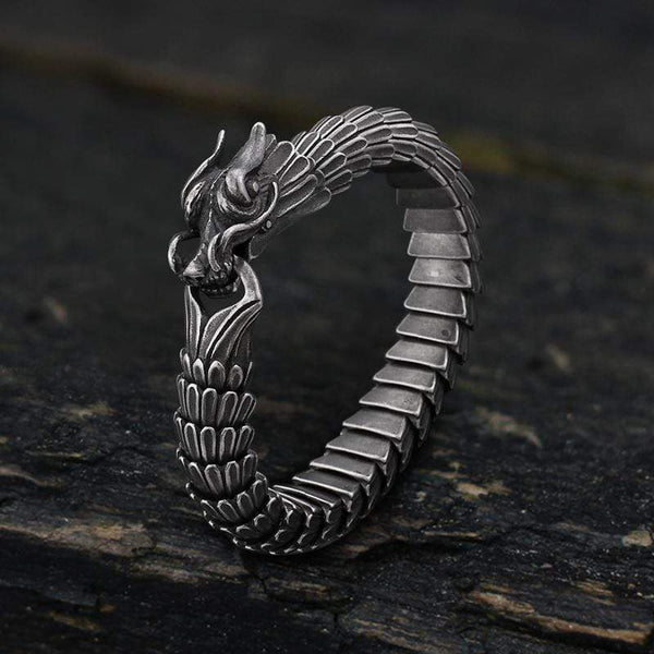 Bracelet en acier inoxydable à écailles de dragon