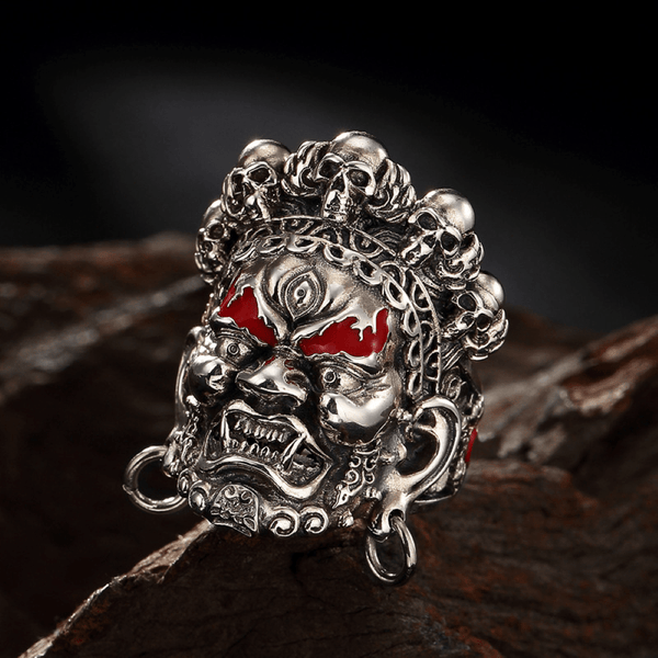 Buddha God of Wealth Stainless Steel Skull Ring