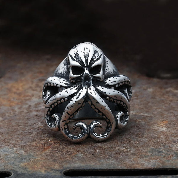 Octopus Skull Stainless Steel Animal Ring