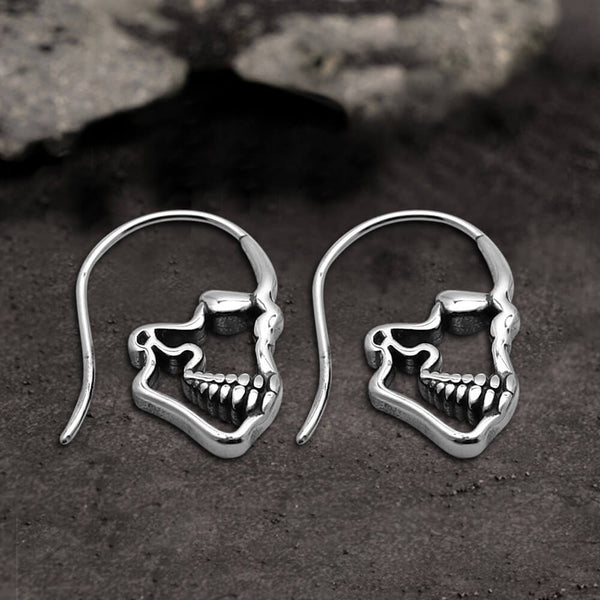 Hollow Skull Stainless Steel Earrings