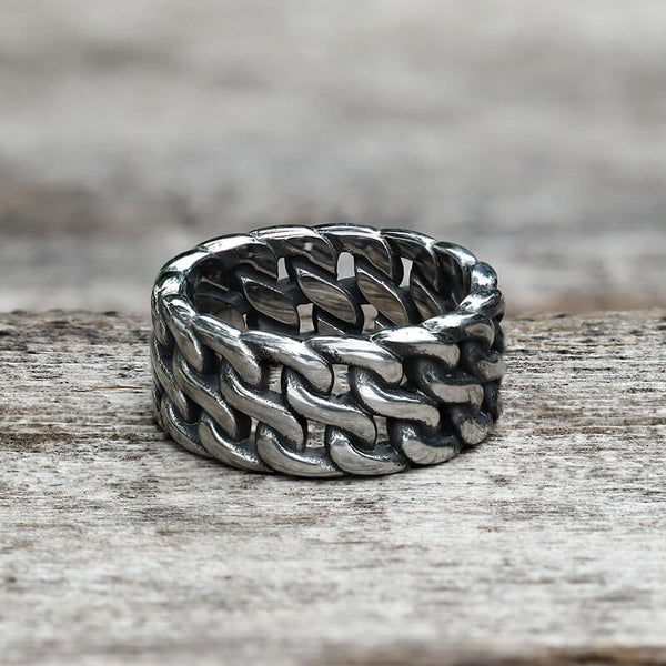 Minimalist Chain Style Stainless Steel Ring
