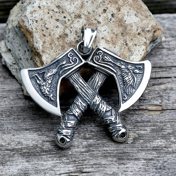 Nordic Axe Stainless Steel Viking Pendant