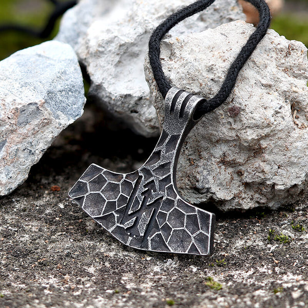 Nordic Thors Hammer Stainless Steel Viking Necklace Necklace