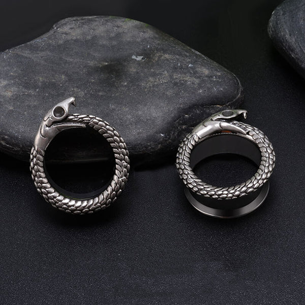 Ouroboros Stainless Steel Ear Gauges