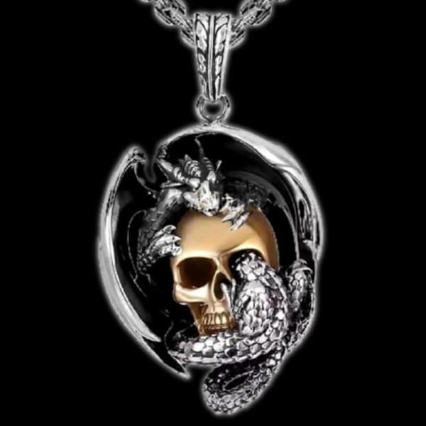 Skull Dragon Necklace "Smaug"
