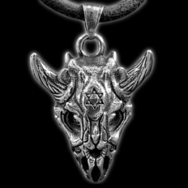 Skull Necklace Tantrism "Bahamut" Pendant