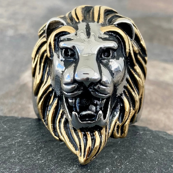 Lion Ring - "Leo the Golden" - Sizes 7-16 - R40