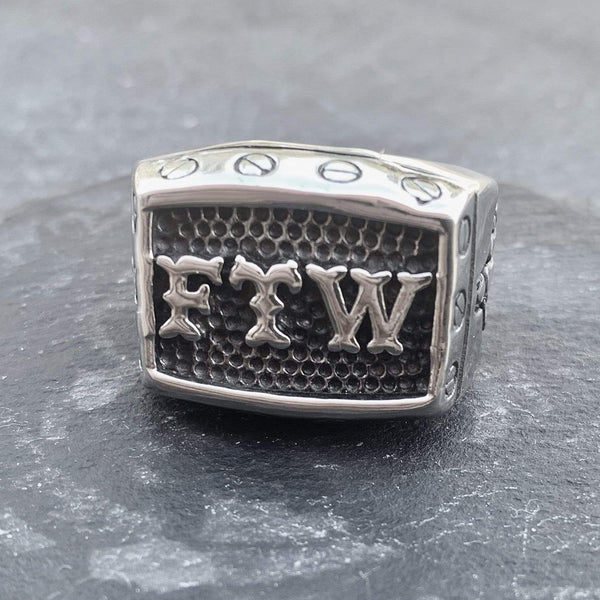 FTW Ring with Screws - Silver - Sizes 7-13 - R133