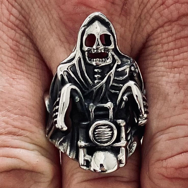 Grim Reaper Riding a Harley - Size 7-15