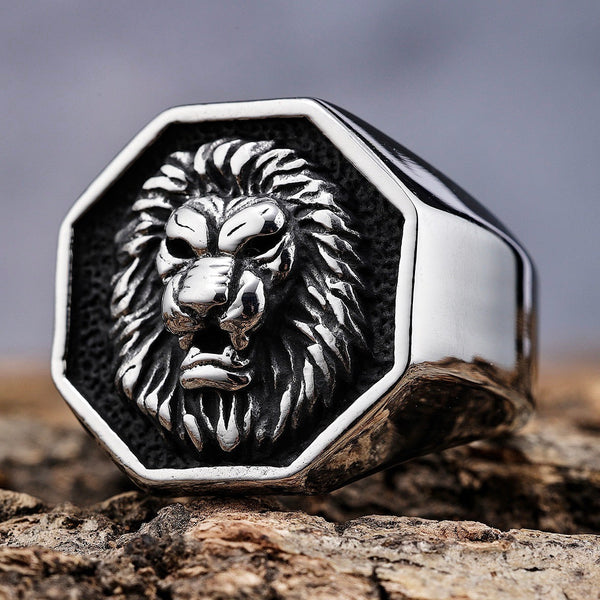 Lion Ring - Silver - Sizes 7-15 - R89