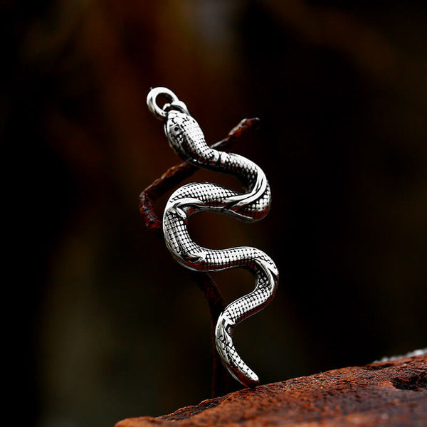 Snake Design Stainless Steel Animal Pendant