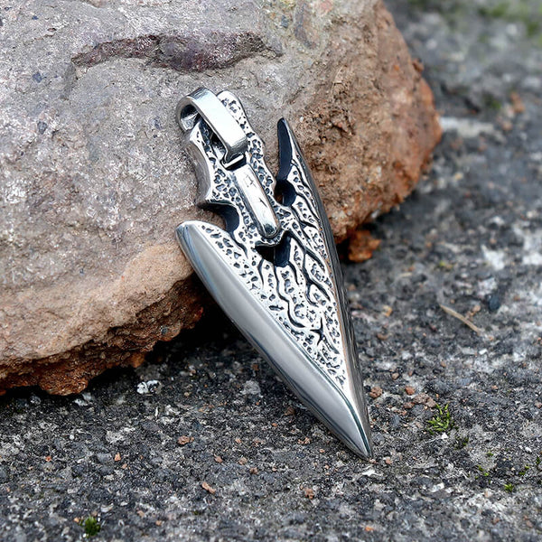 Spear Arrowhead Stainless Steel Pendant Necklace