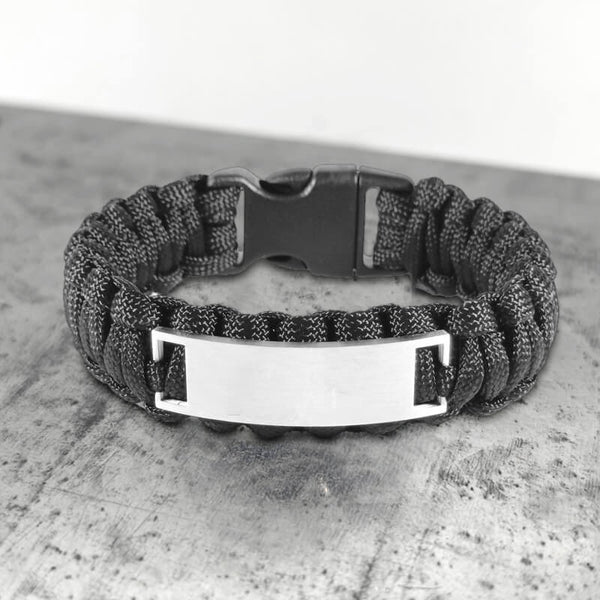 Star Of Life Stainless Steel Paracord Bracelet