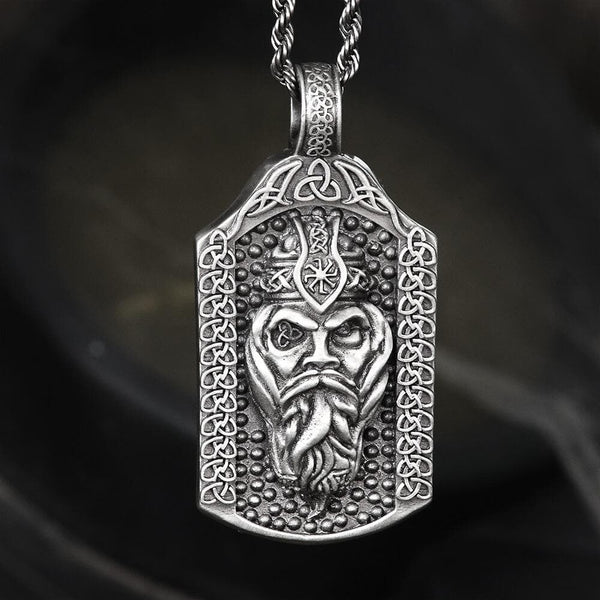 Die Allvater-Odin-Wikinger-Halskette aus reinem Zinn